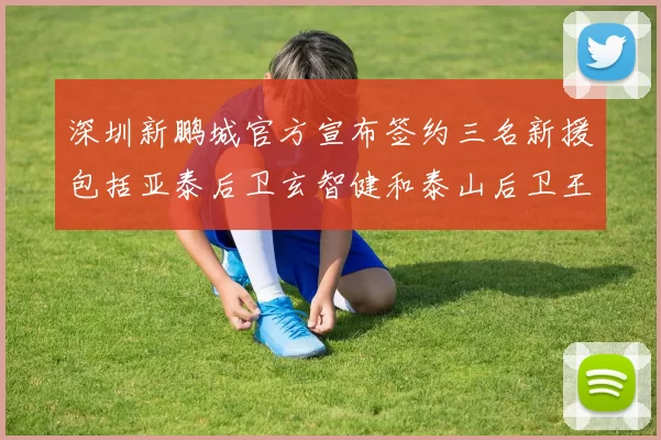 深圳新鹏城官方宣布签约三名新援包括亚泰后卫玄智健和泰山后卫王昱衡
